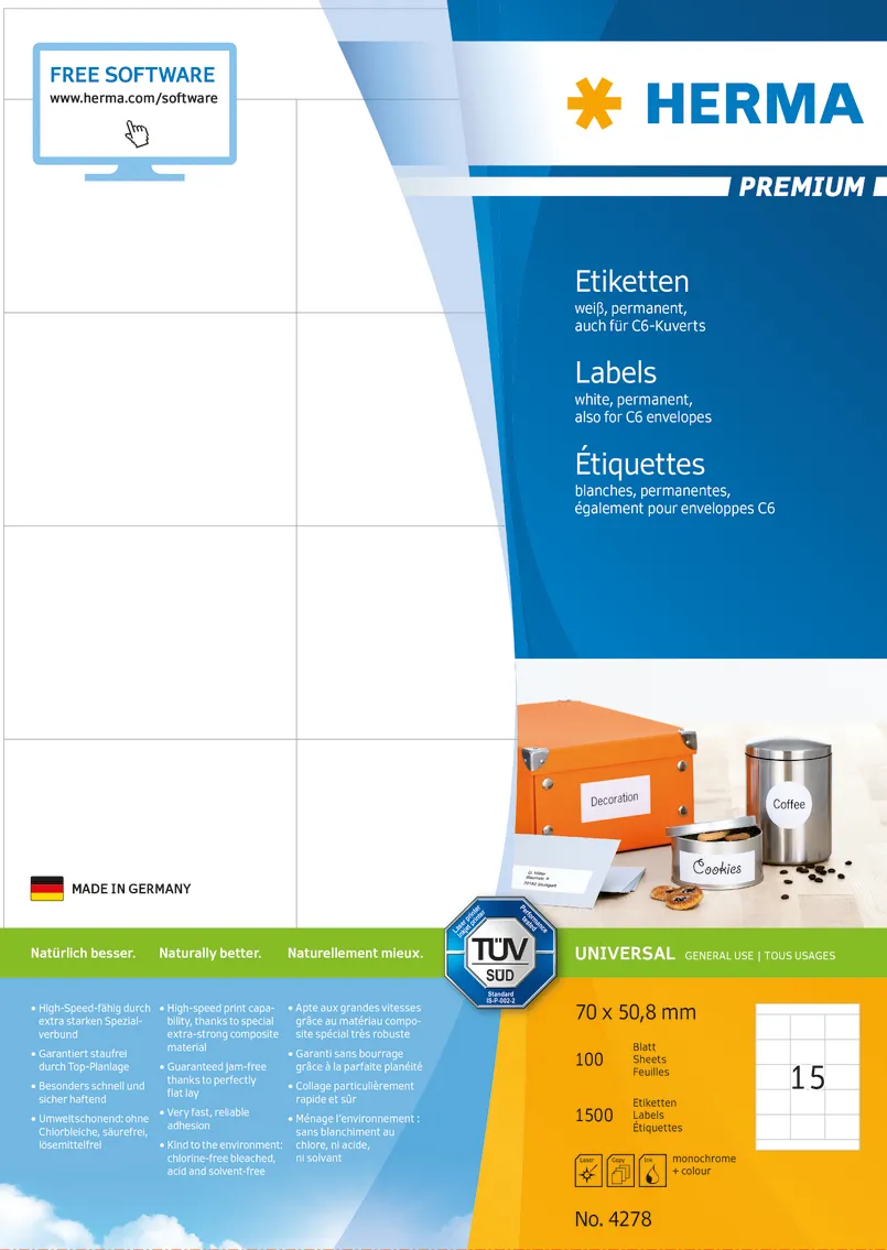 Herma label Premium 70x50,8 (1500)