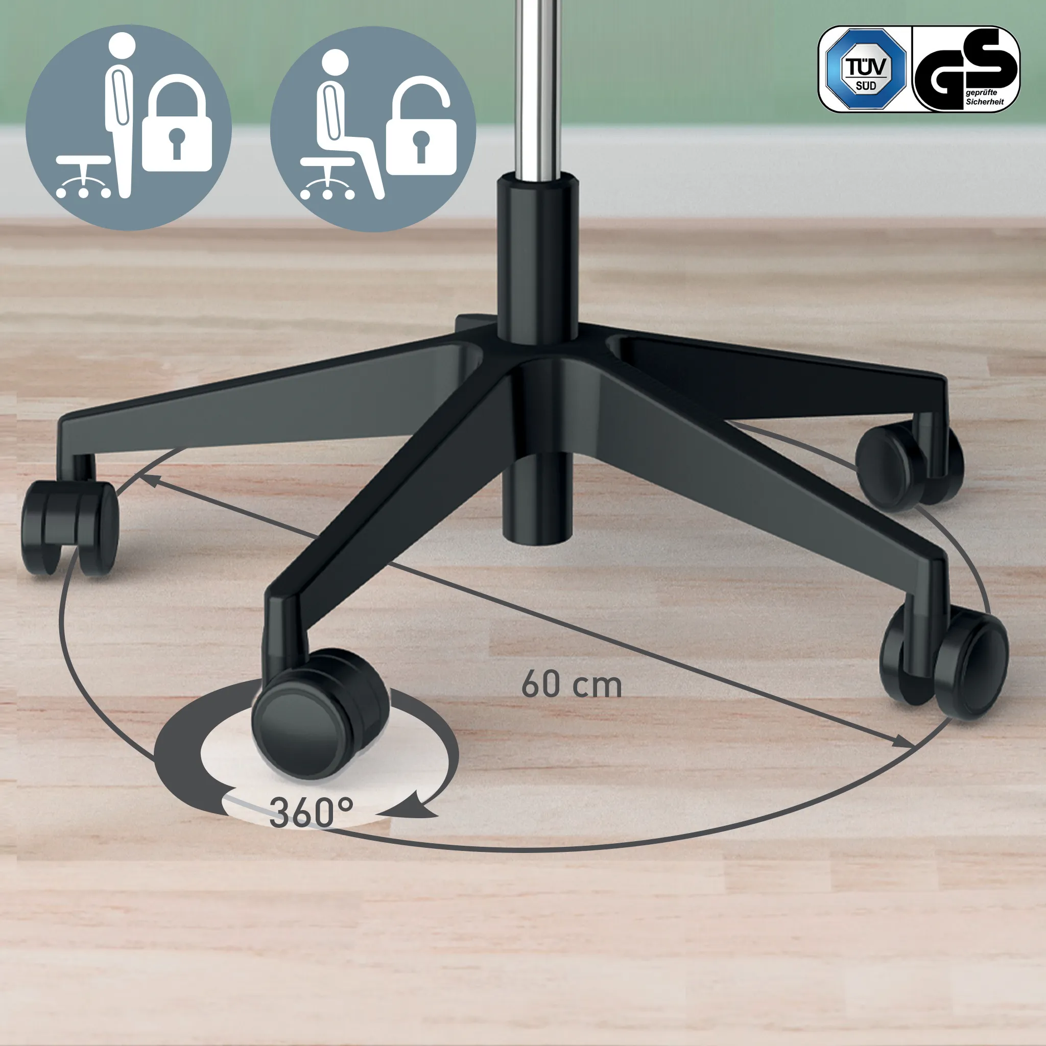Leitz Ergo Active Balans - sitting stool, Svart