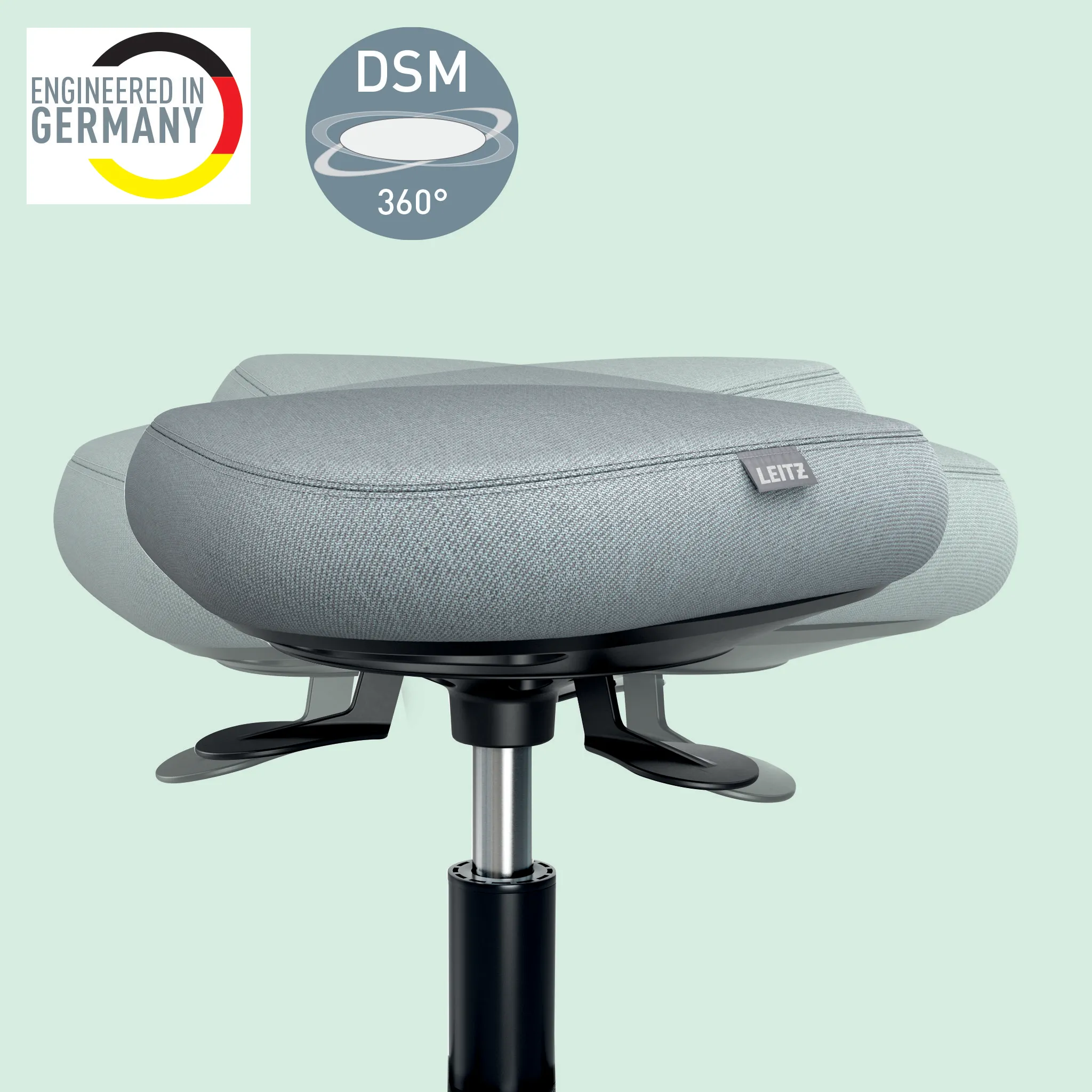 Leitz Ergo Active Balans - sitting stool, Svart