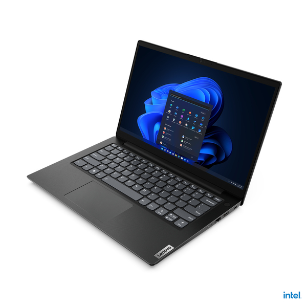 Lenovo 14&quot; V14. Intel Core i5-1235U, 16 Gt Ram, 256 Gt SSD, Win 11 Pro -kannettava, Musta