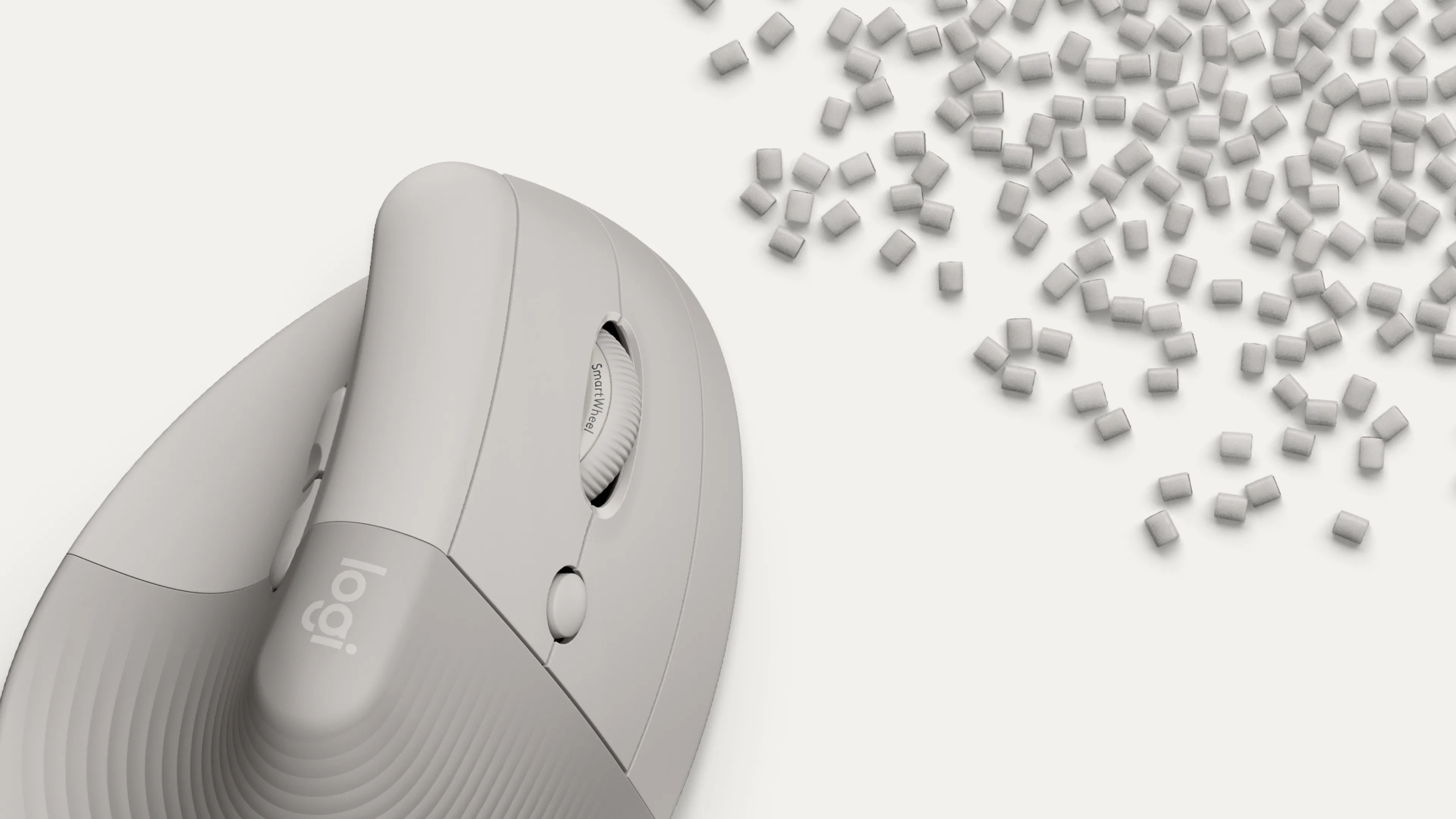 Logitech Lift Vertical Wireless Ergonomic Mouse, Sand