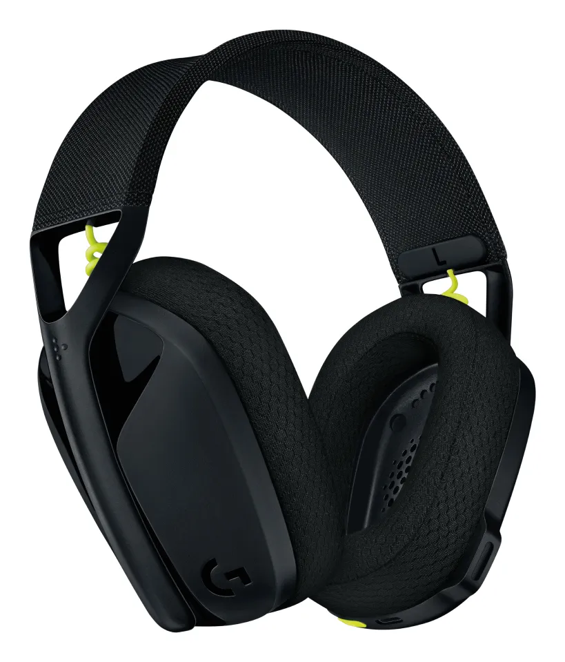 Logitech G435 Lightspeed - wireless gaming headset, black/neon yellow