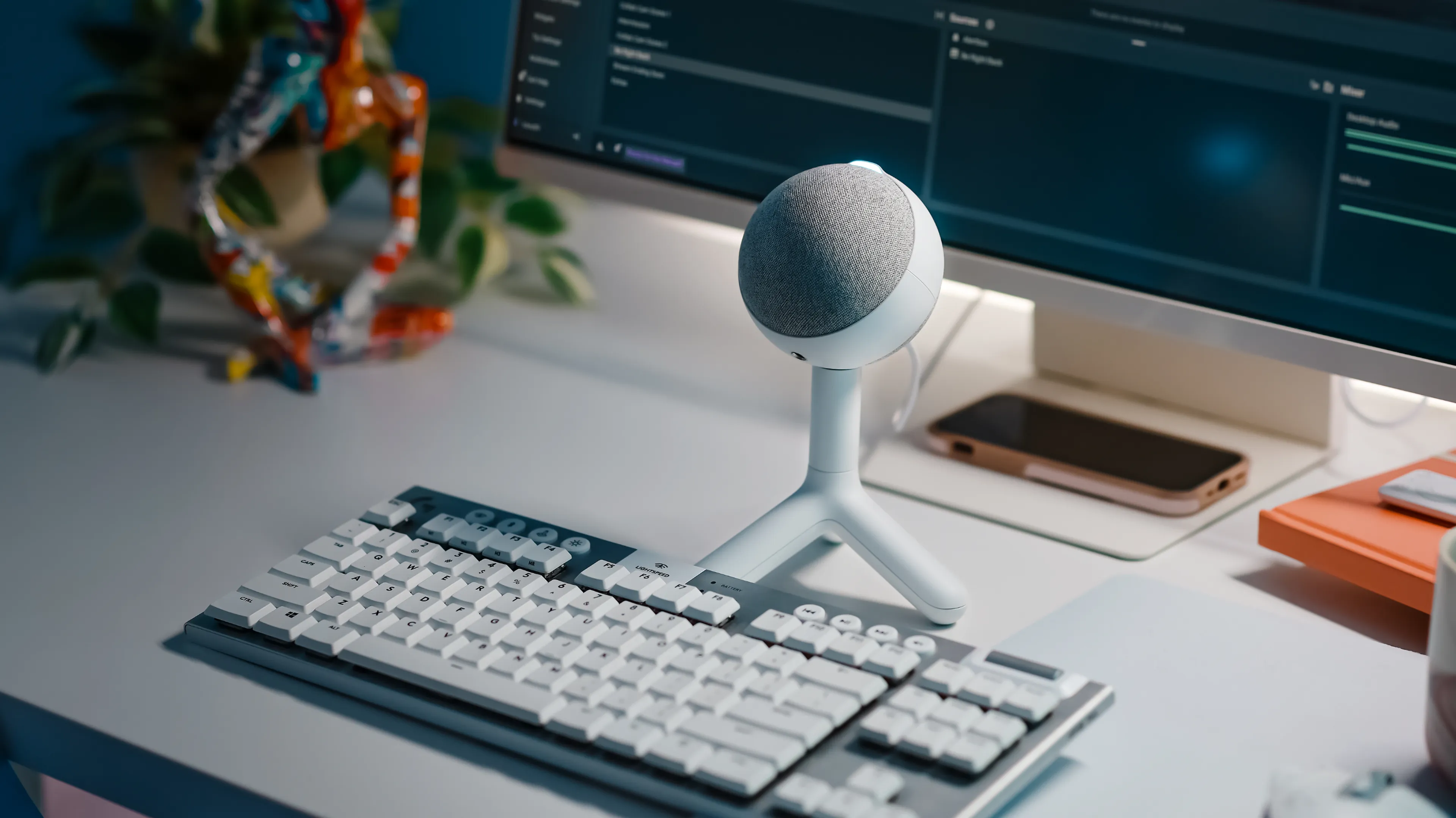 Logitech G Yeti Orb, USB, Condenser Microphone, White