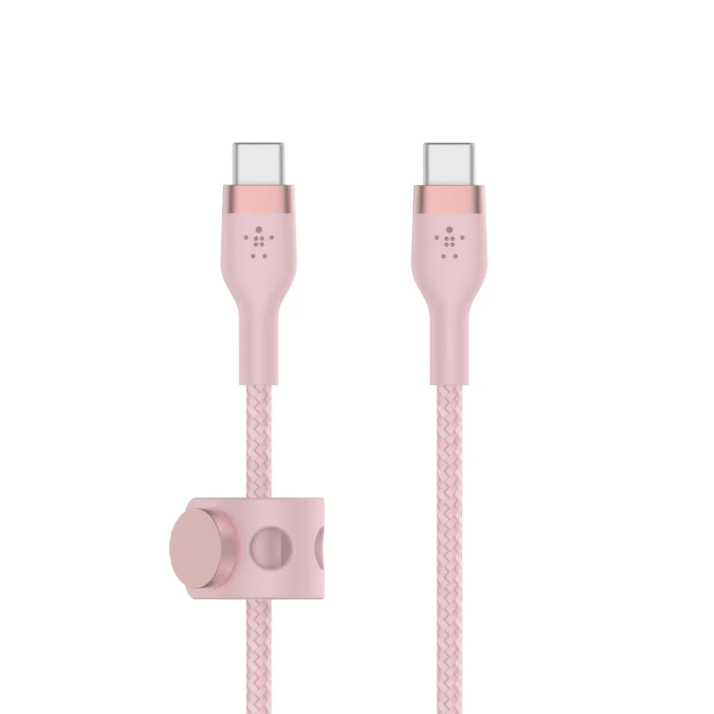 Belkin boost charge usb-c to usb-c 2.0 braided silicon, 2m, pink