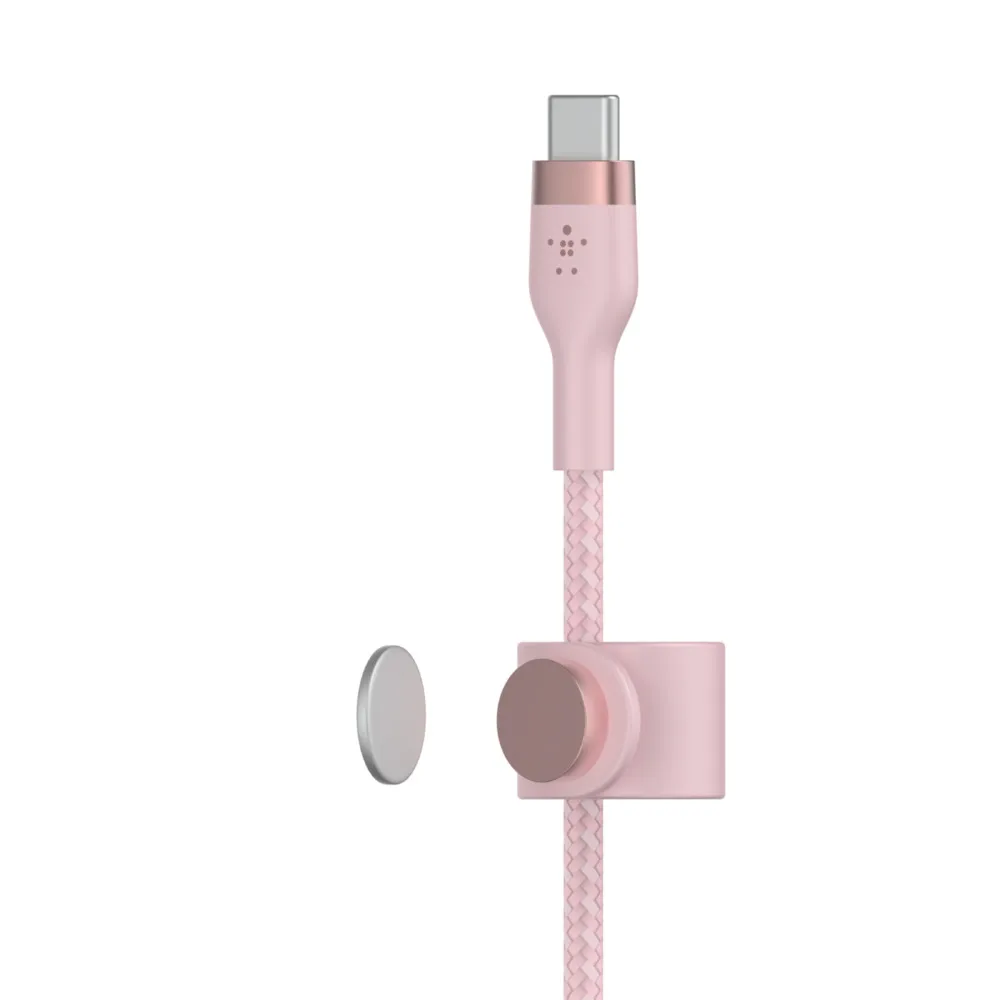 Belkin boost charge usb-c to usb-c 2.0 braided silicon, 2m, pink