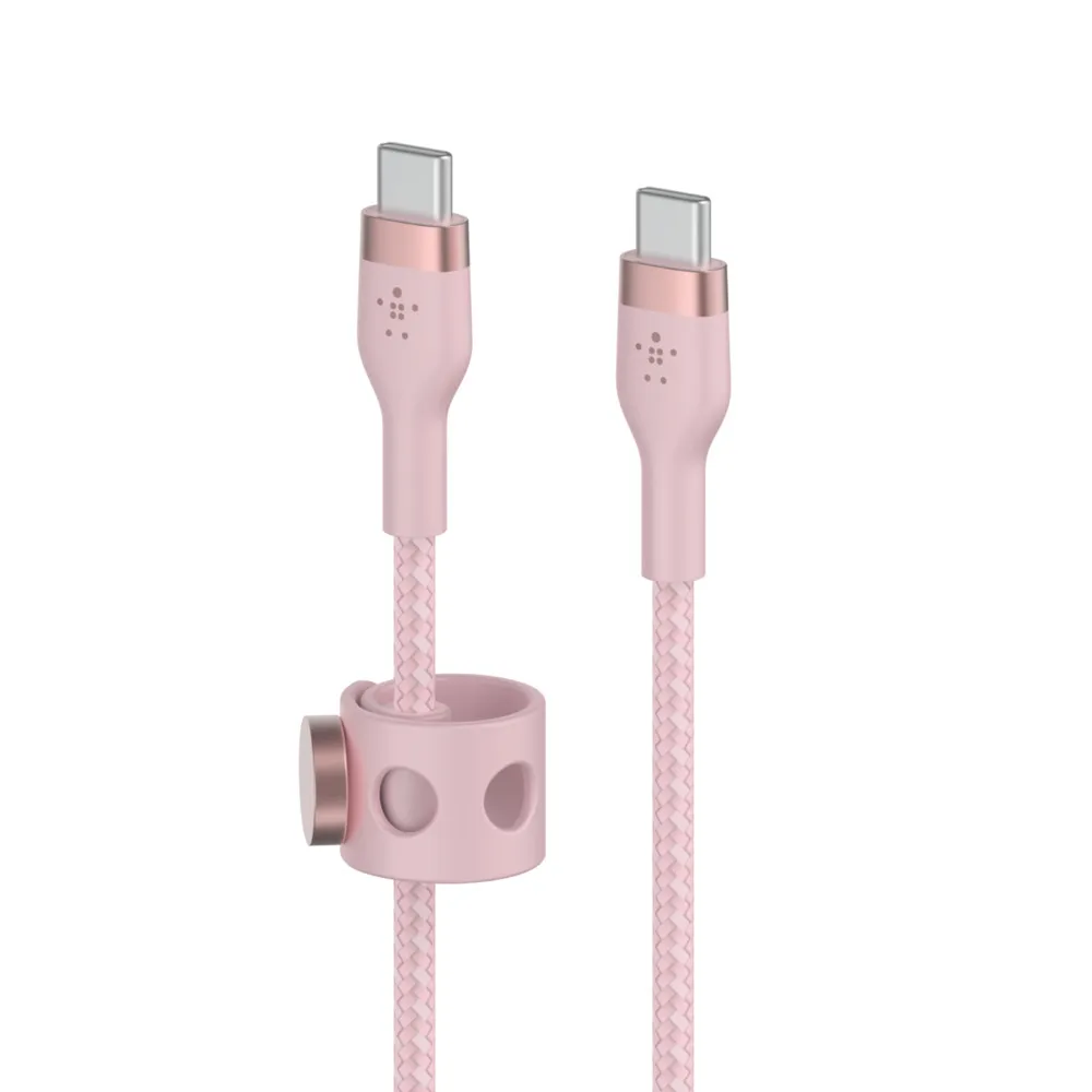 Belkin boost charge usb-c to usb-c 2.0 braided silicon, 2m, pink