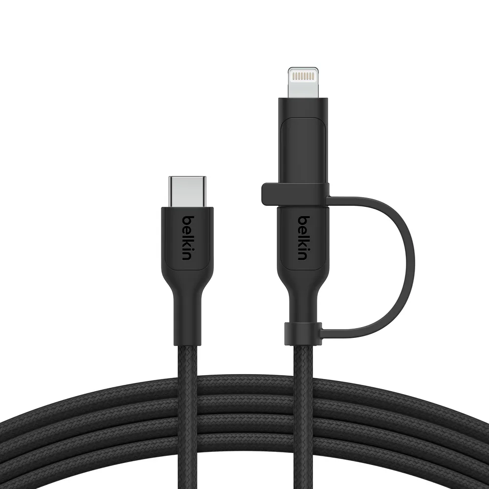 BELKIN 2-in-1 USB-C and LTG cable - cabel, Black