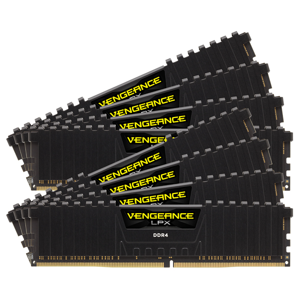 Corsair 128 GB (8 x 16 GB) Vengeance LPX, DDR4 3200 MHz -muisti, musta
