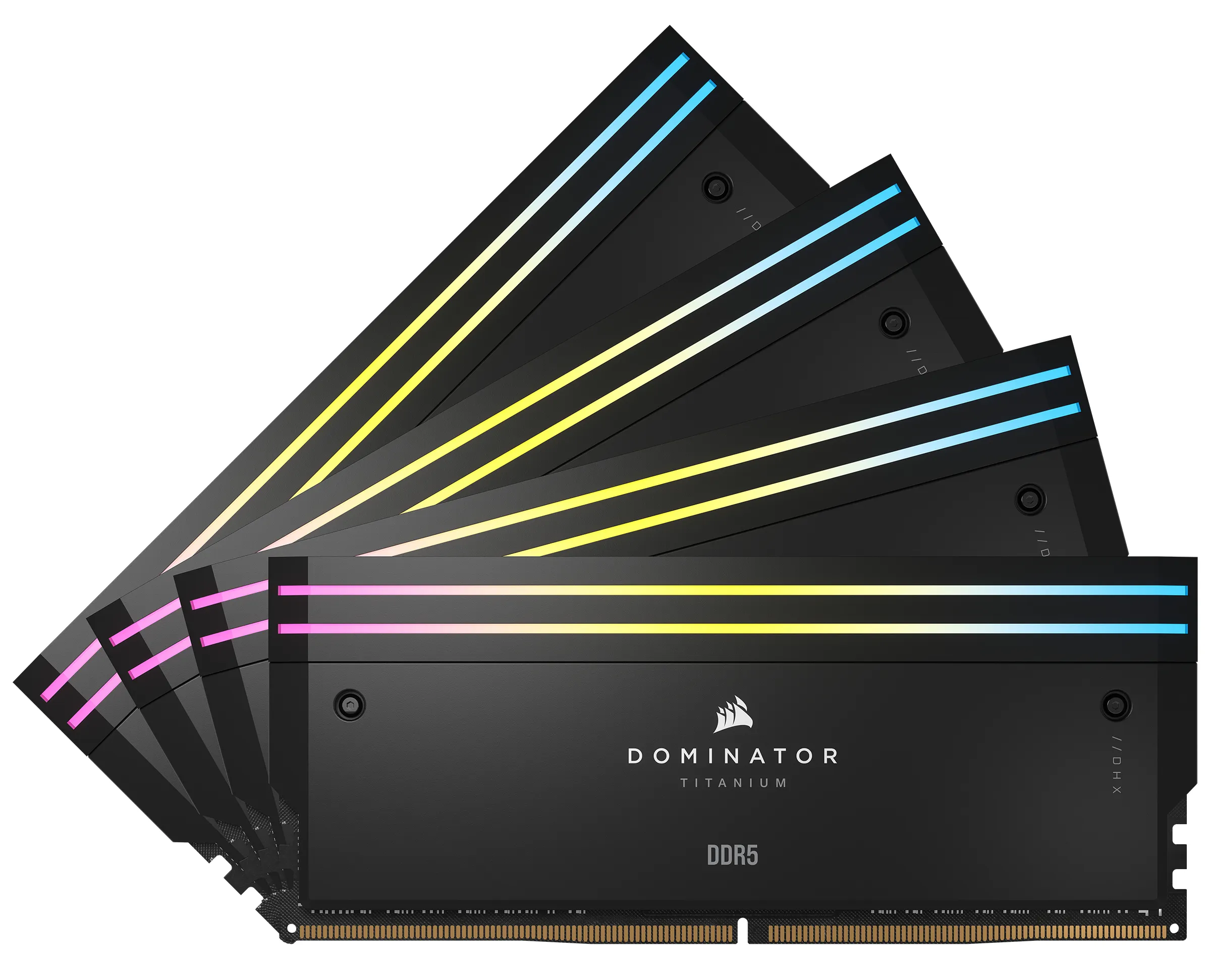CORSAIR DOMINATOR TITANIUM RGB 64GB 4x16GB DDR5 6000MT/s DIMM Unbuffered 36-36-36-76 Std PMIC XMP 3.0 Black Heatspreader 1.35V
