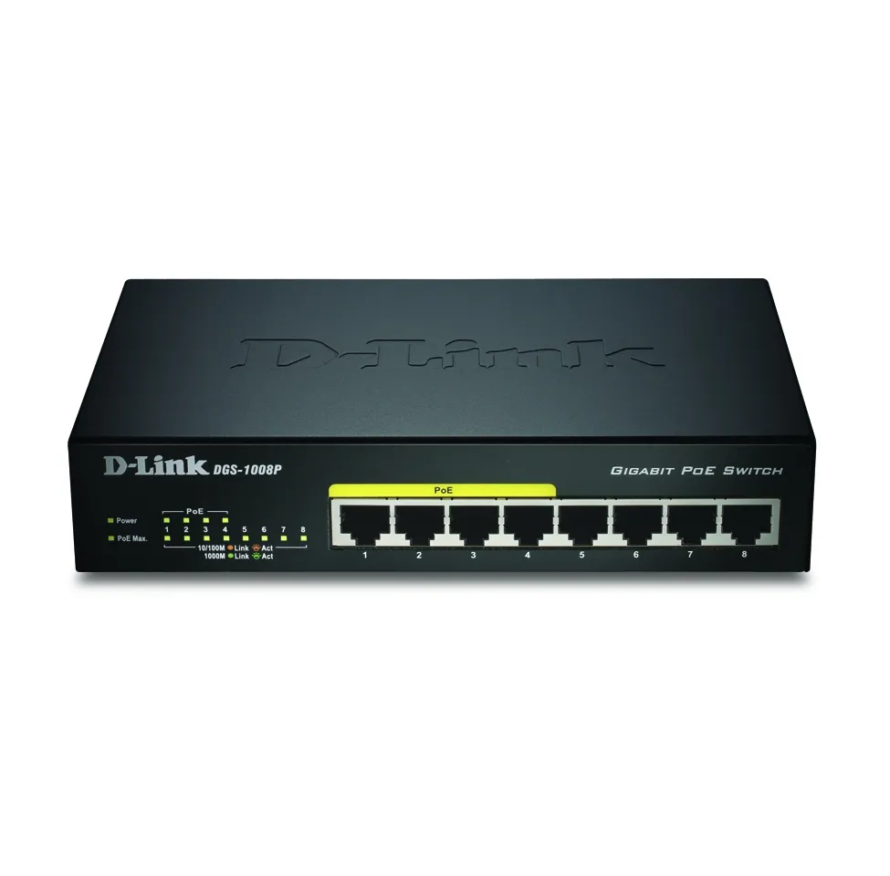 D-LINK 8-Port Gigabit PoE Unmanaged Desktop Switch