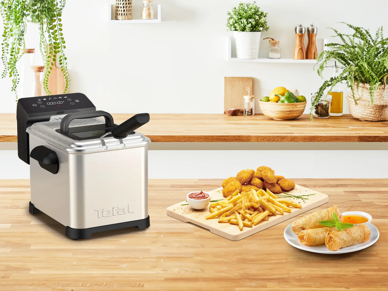 Tefal FR507D Family Pro Digital 4 L, deep fryer (stainless steel/black)