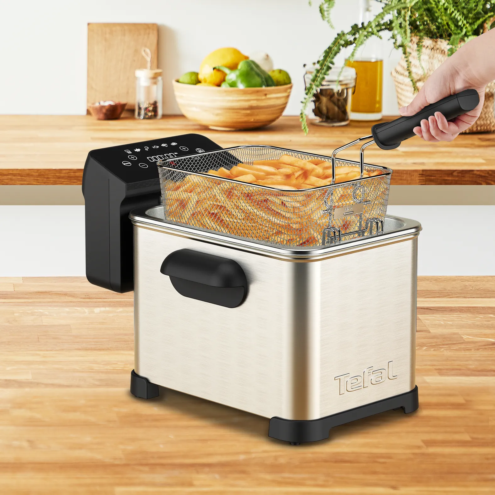 Tefal FR507D Family Pro Digital 4 L, deep fryer (stainless steel/black)