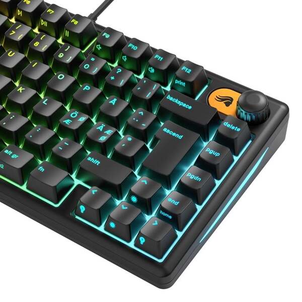 Glorious GMBK 75% Gaming Keyboard, Black