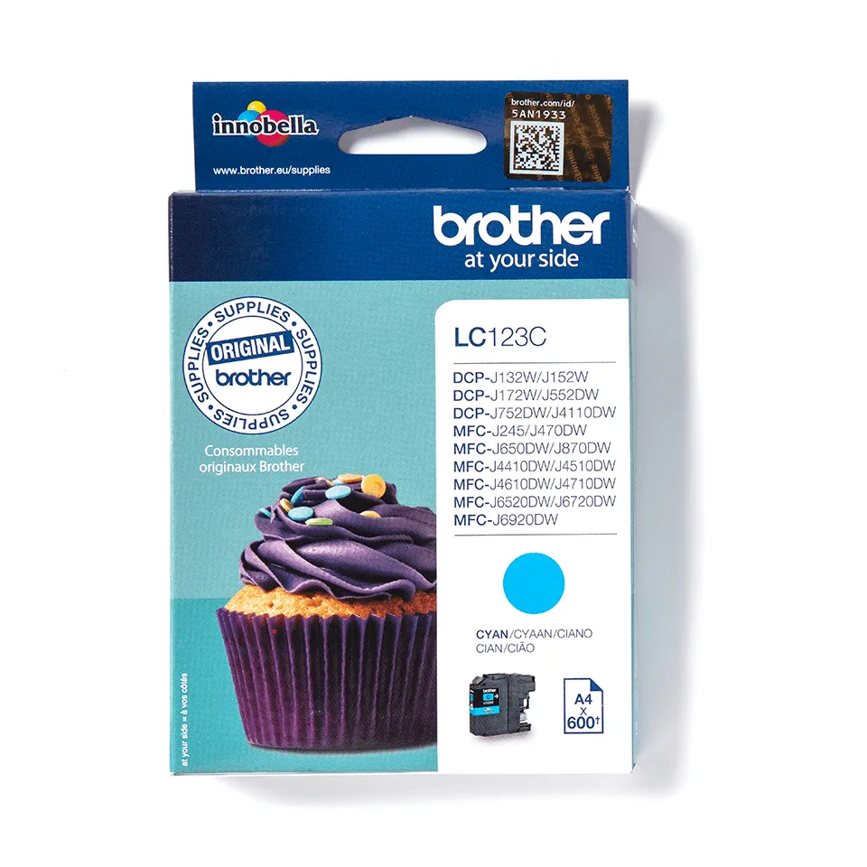 BROTHER LC-123C TONER CYAN 600P