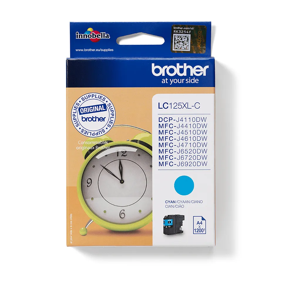 BROTHER LC-125XLC TONER HIGH CYAN 1200P