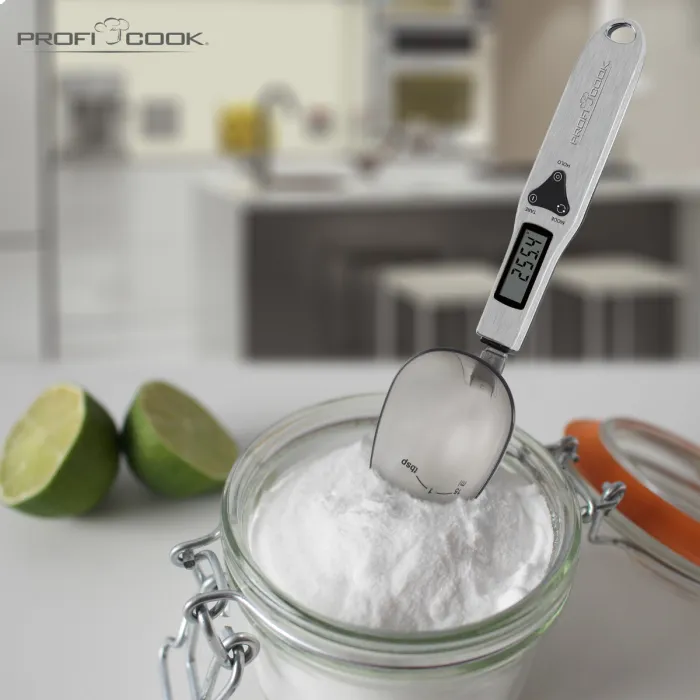 ProfiCook PC-LW 1214 Digital Spoon Scale, Stainless Steel, 300 g / 0.1 g