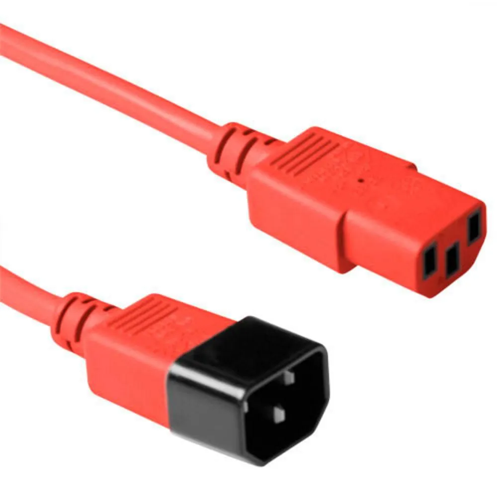 MICROCONNECT PE1413R09 - Virtajohto, Punainen, C14 Uros &ndash; C13 Naaras, 0.9 m