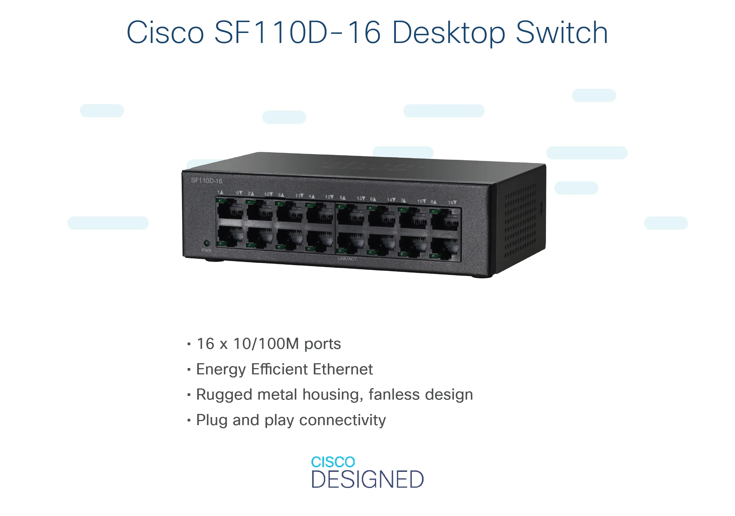 SF110D-16 16-Port 10/100 Desktop Switch