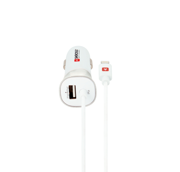 USB Car Charger with Lightning Cable