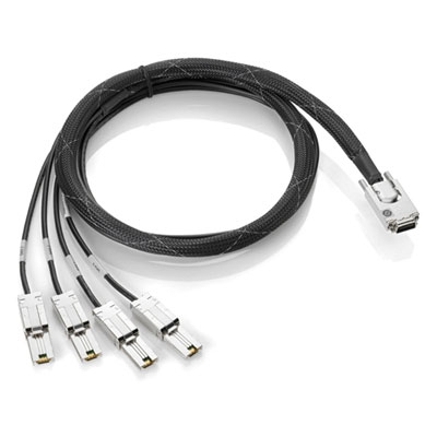 HPE - Ulkoinen SAS-kaapeli - 26 nastainen 4x Shielded Mini MultiLane SAS (SFF-8088) to 4x InfiniBand - 2 m malleihin 1/8 G2 Tape Autoloader, StorageWorks MSL202