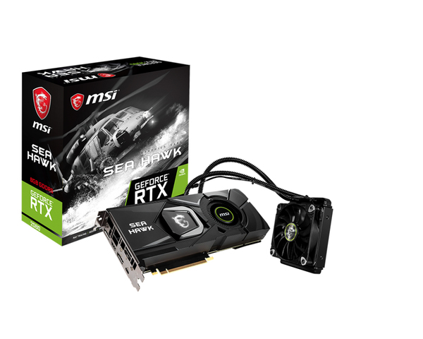 MSI GeForce RTX 2080 Sea Hawk X 8 Gt -n&auml;yt&ouml;nohjain
