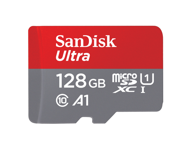 SanDisk 128 Gt Ultra, UHS-I Class 10 MicroSDXC -muistikortti + SD-adapteri