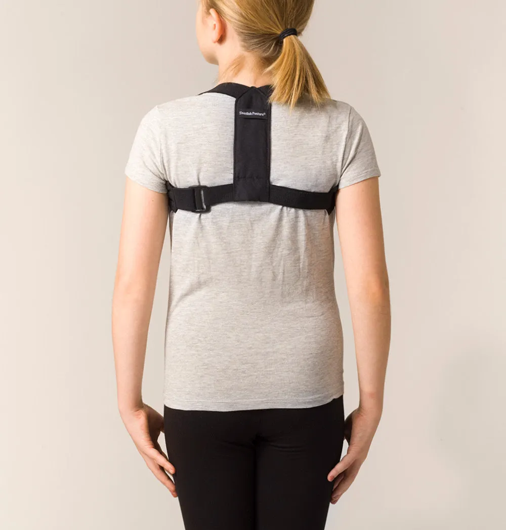 SWEDISH POSTURE Posture Brace Junior 6-12 Years Black