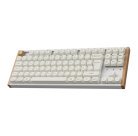 Keychron K8 HE SE 80% Wireless Mechanical Gaming Keyboard, Gateron 2.0 Purple Magnetic, White/Wood