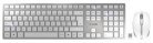 Cherry DW 9100 Slim - wireless keyboard and mouse, silver/white