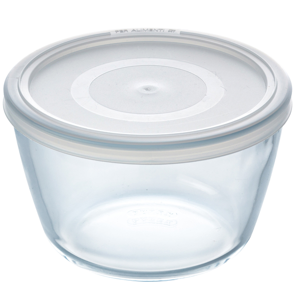 Pyrex Rund form med plastlock 16cm/1,6L Cook&amp;Freeze