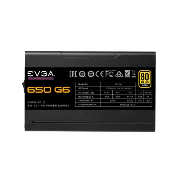 EVGA SuperNova G6 650W - PSU, 80 Plus Gold