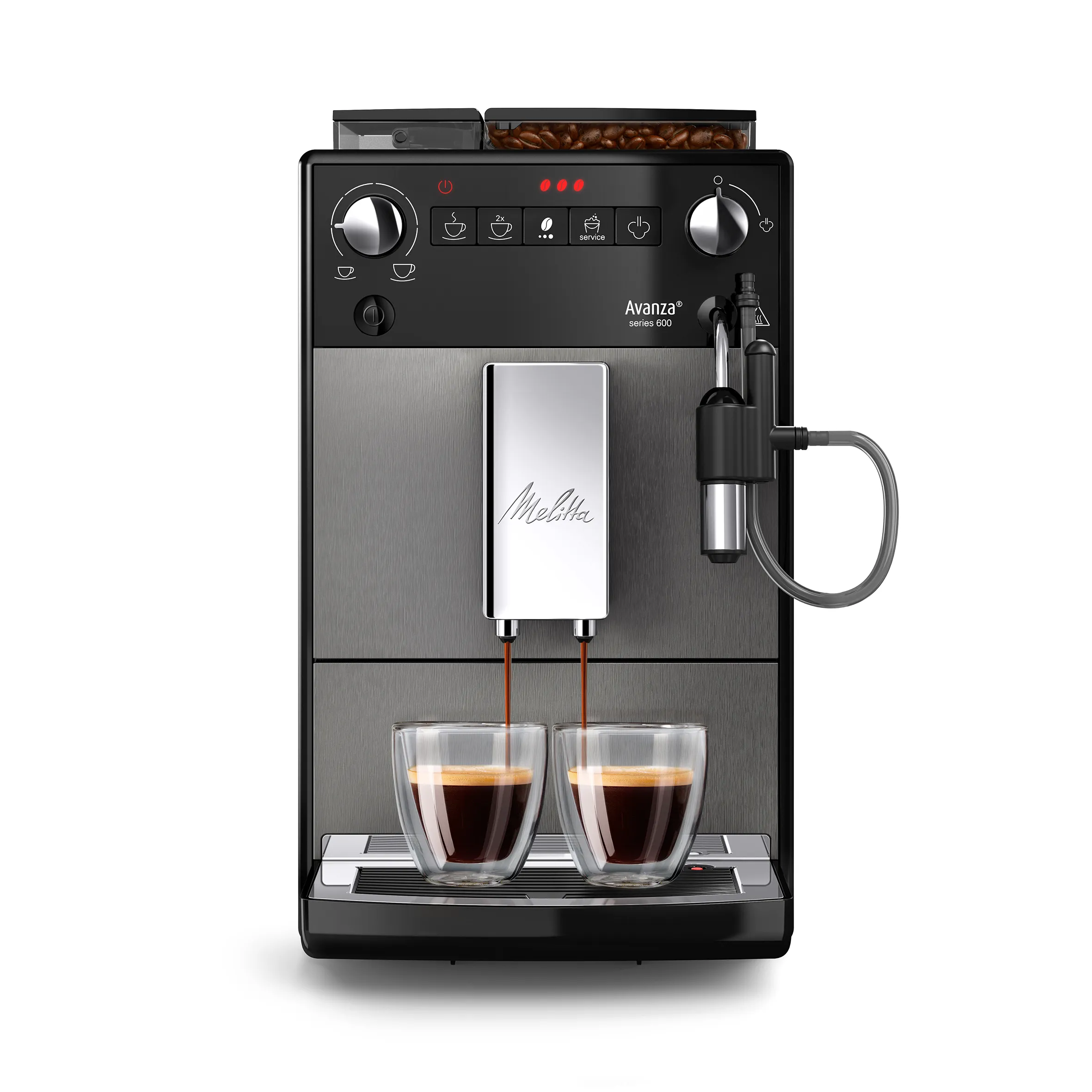 Melitta Avanza F270-100 - espresso machine, fully automatic, Black, Grey