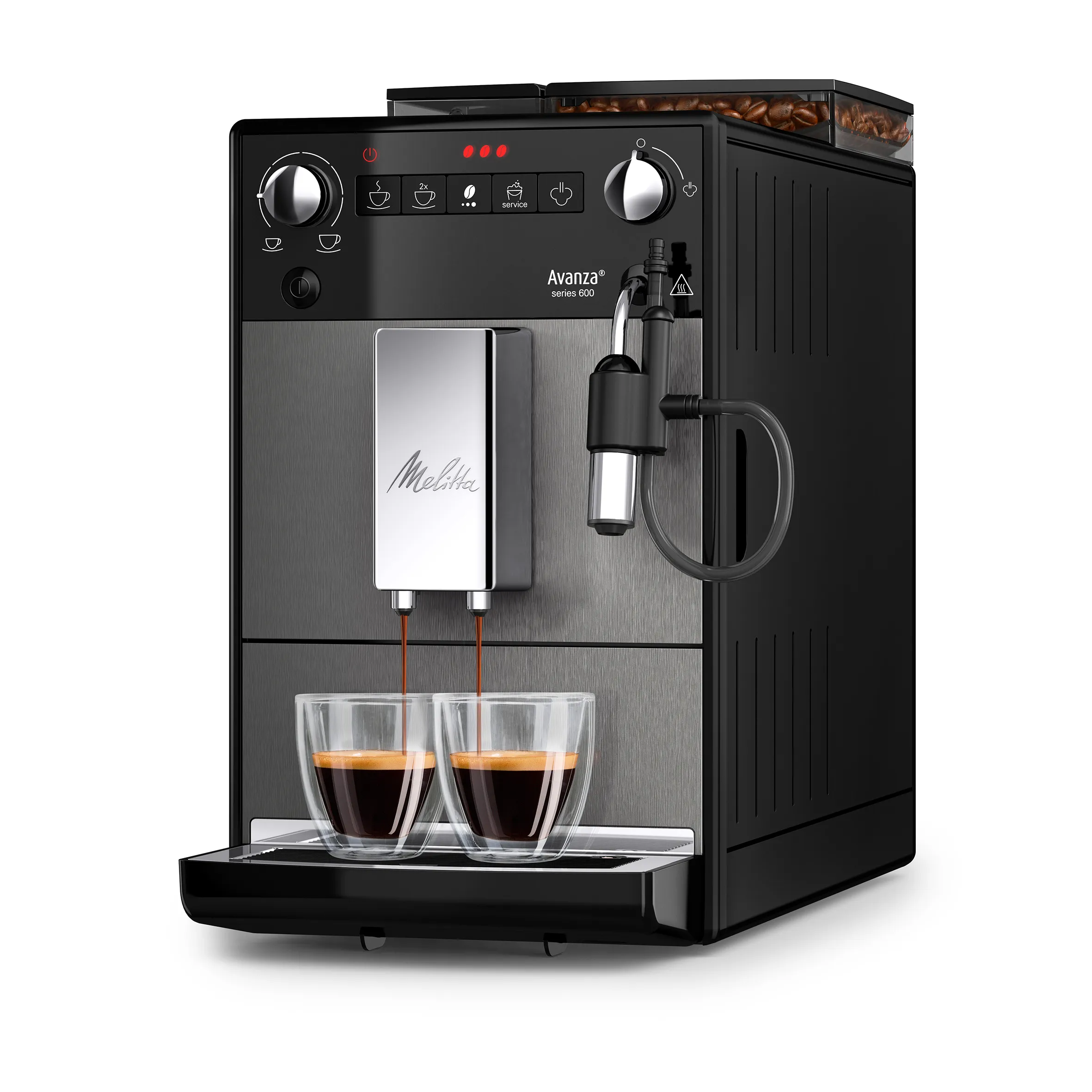 Melitta Avanza F270-100 - espresso machine, fully automatic, Black, Grey