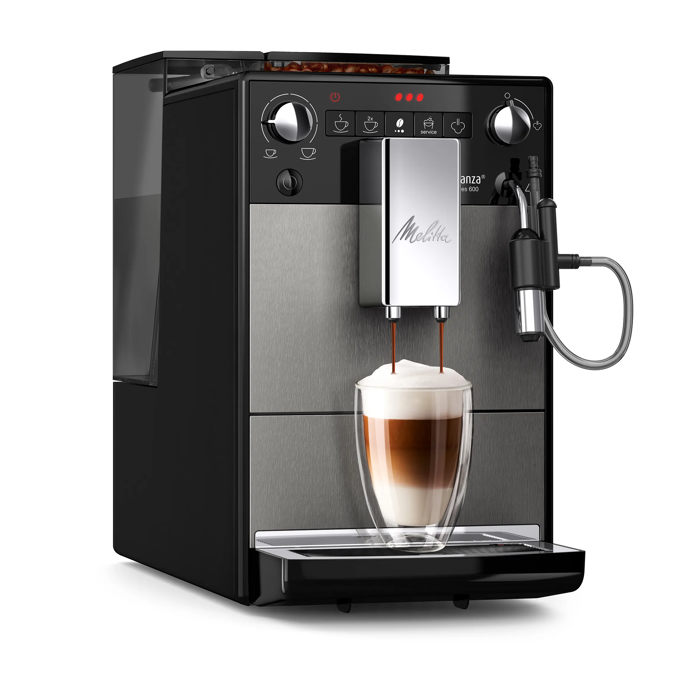 Melitta Avanza F270-100 - espresso machine, fully automatic, Black, Grey