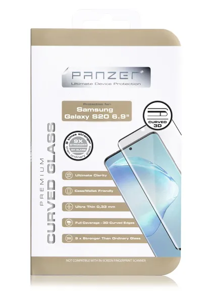 Panzer Curved Glass, Galaxy S20 Ultra - Screen Glass