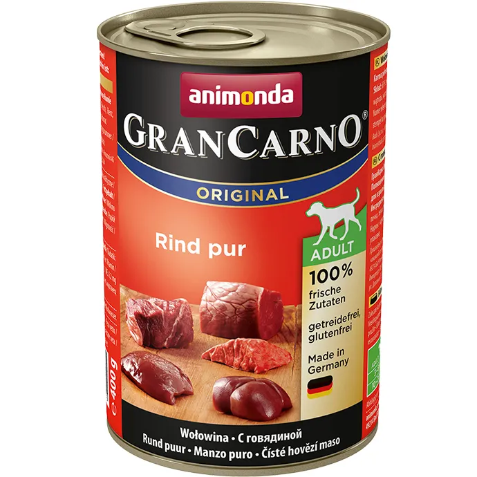Animonda GranCarno Adult Beef, Koiran m&auml;rk&auml;ruoka, Viljaton, 400 g