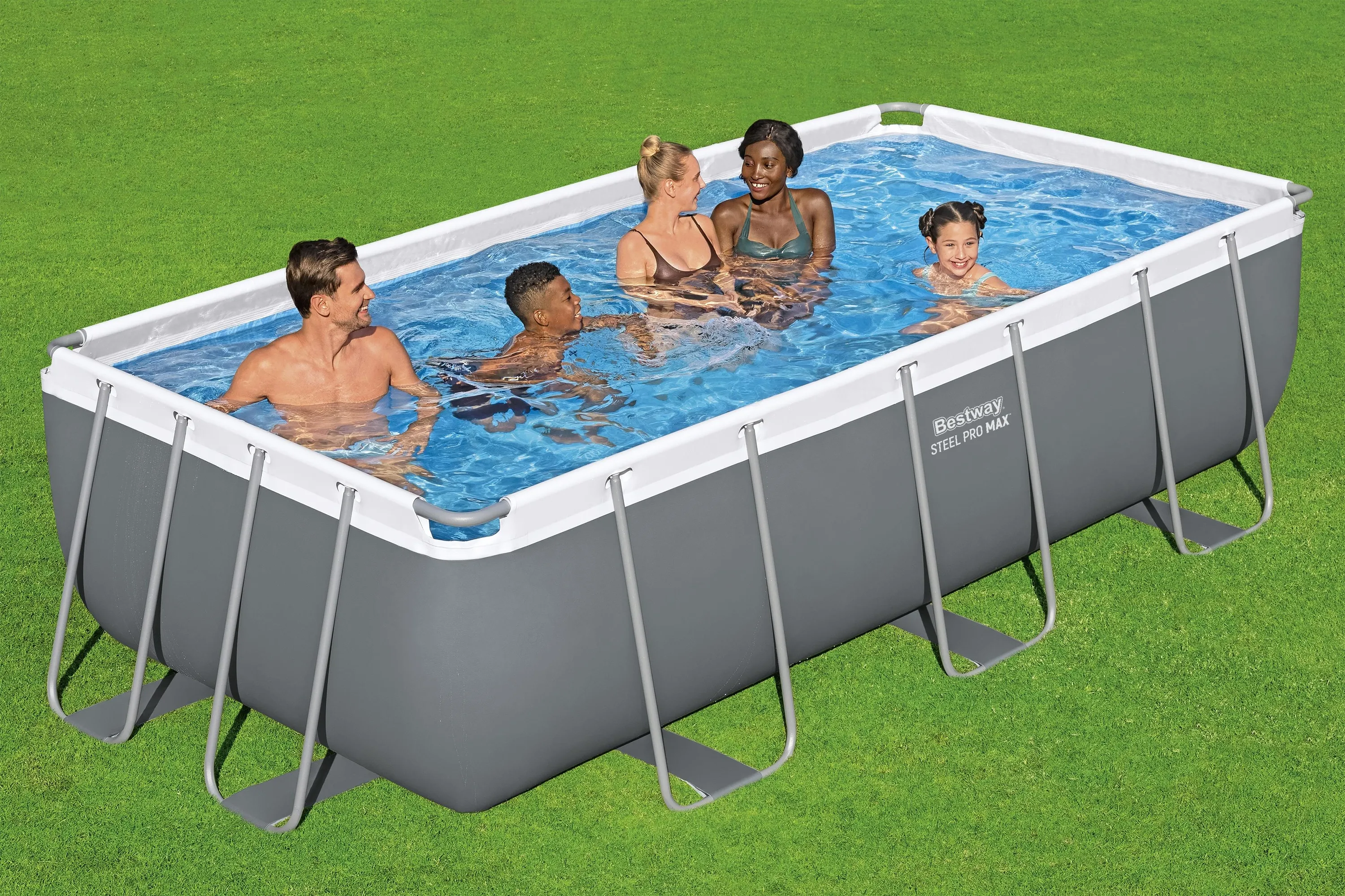 BESTWAY Steel Pro MAX 56441 Rectangular Frame Pool Set 4040 x 2010 x  ？