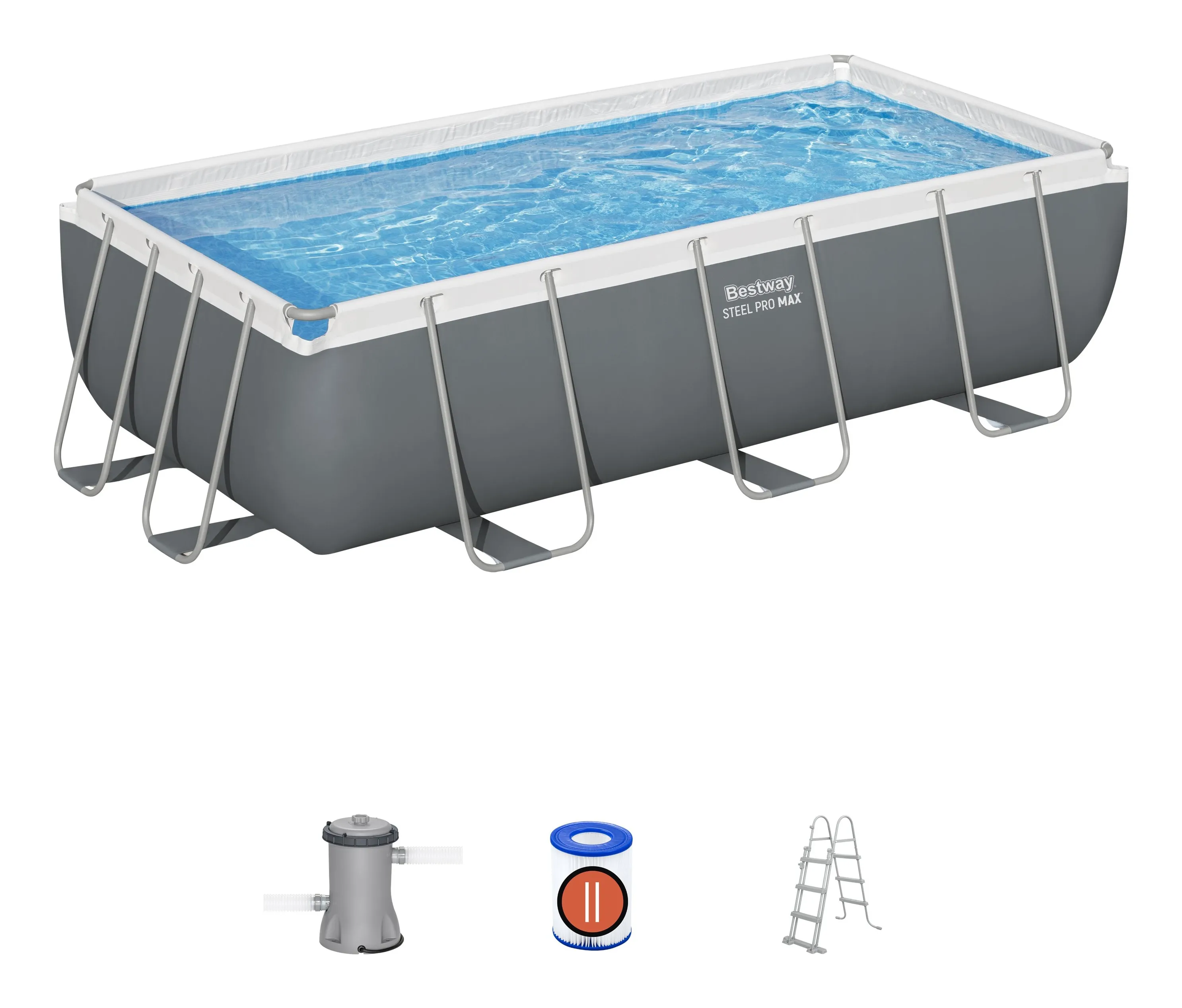 BESTWAY Steel Pro MAX 56441 Rectangular Frame Pool Set 4040 x 2010 x  ？
