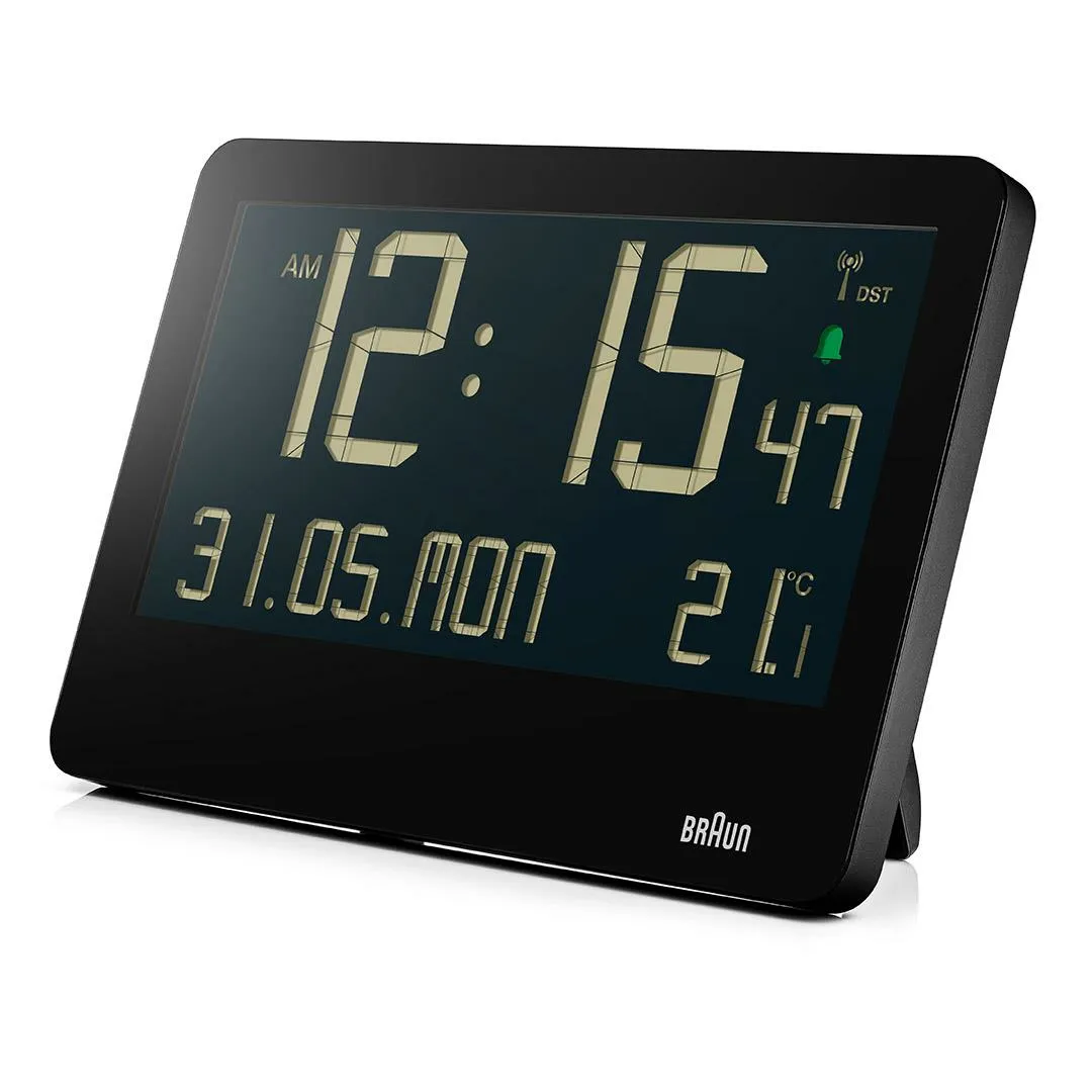 Braun BC 14 digital radio - wall clock, Black