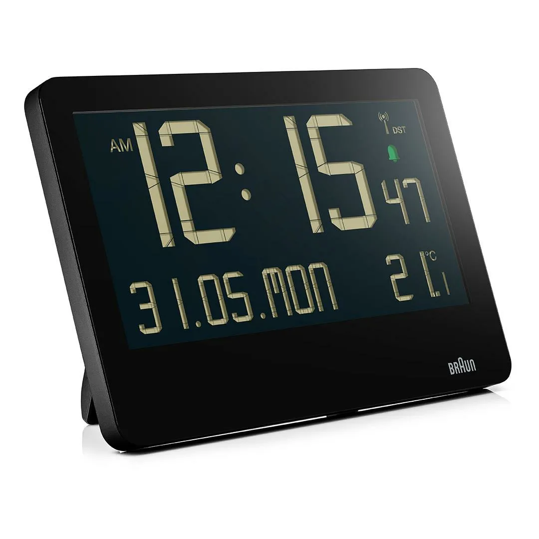Braun BC 14 digital radio - wall clock, Black