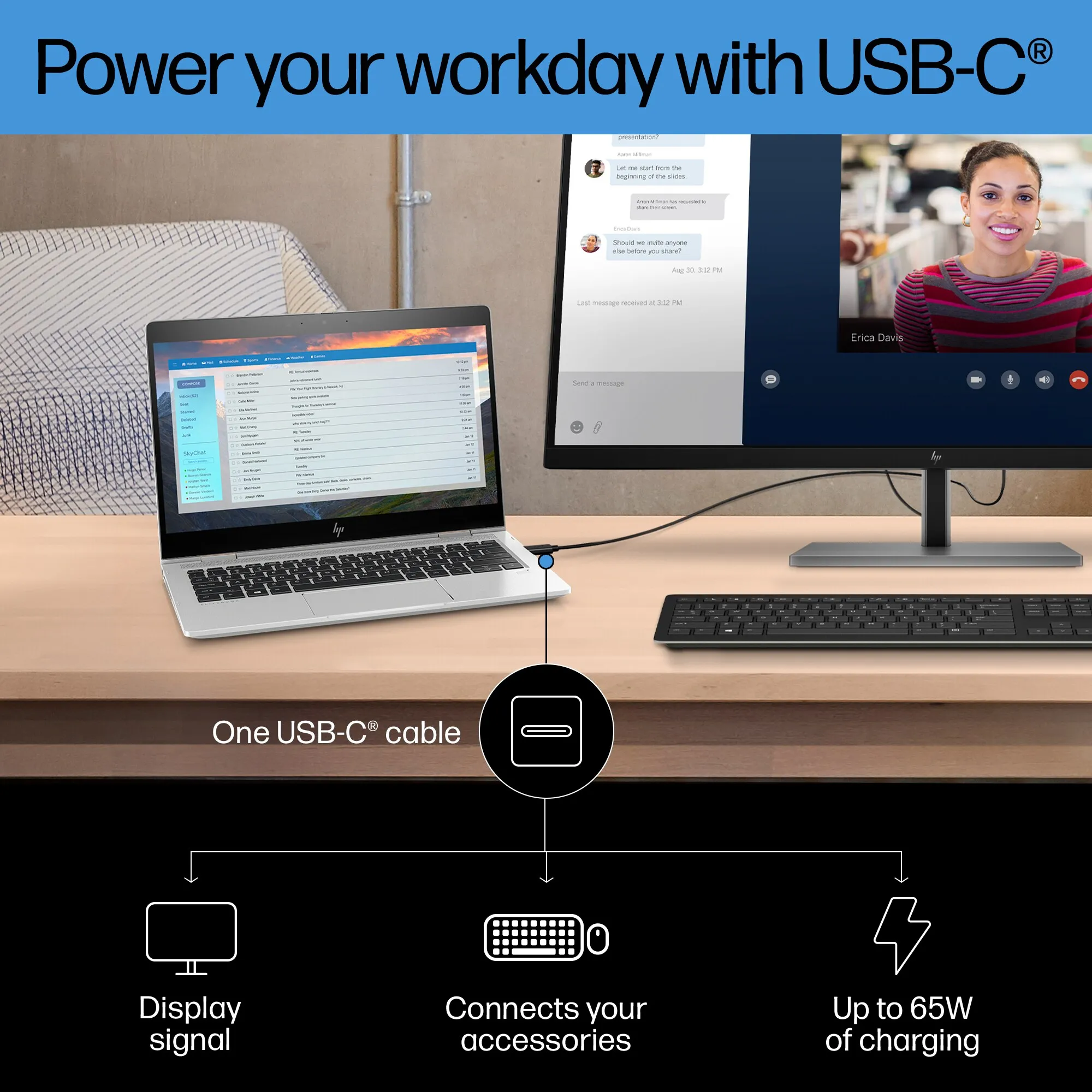 HP 32&quot; E32k G5 4K 4K UHD, IPS -n&auml;ytt&ouml;