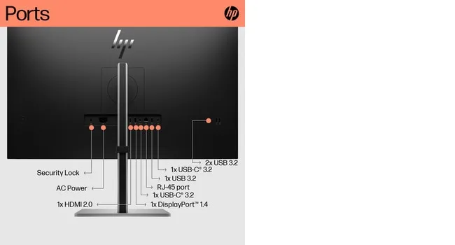 HP 32&quot; E32k G5 4K 4K UHD, IPS -n&auml;ytt&ouml;