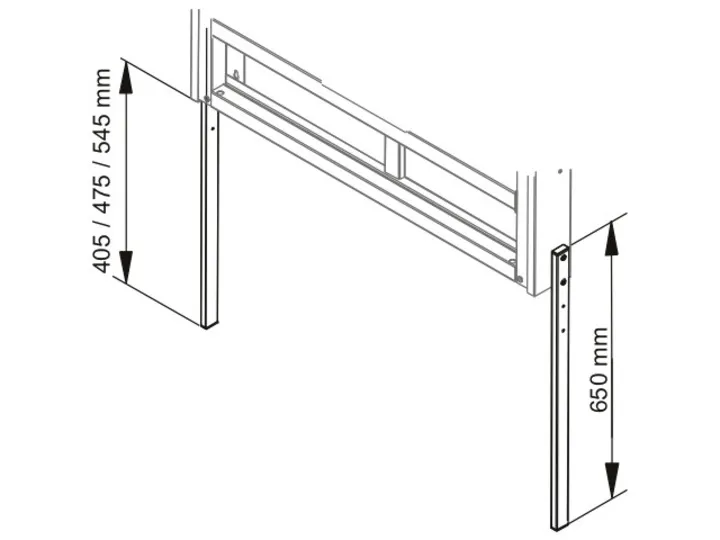 Multibrackets M Leg Extensions Motorized Mount HD - Asennuskomponentti (koukku) - ter&auml;s - valkoinen