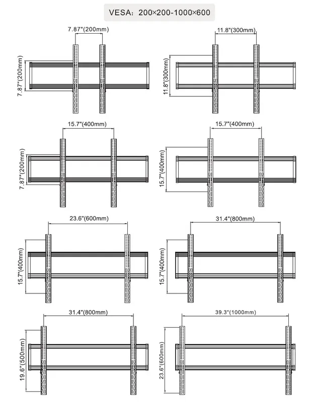 M Public Floorstand Dual Pillar 180 HD
