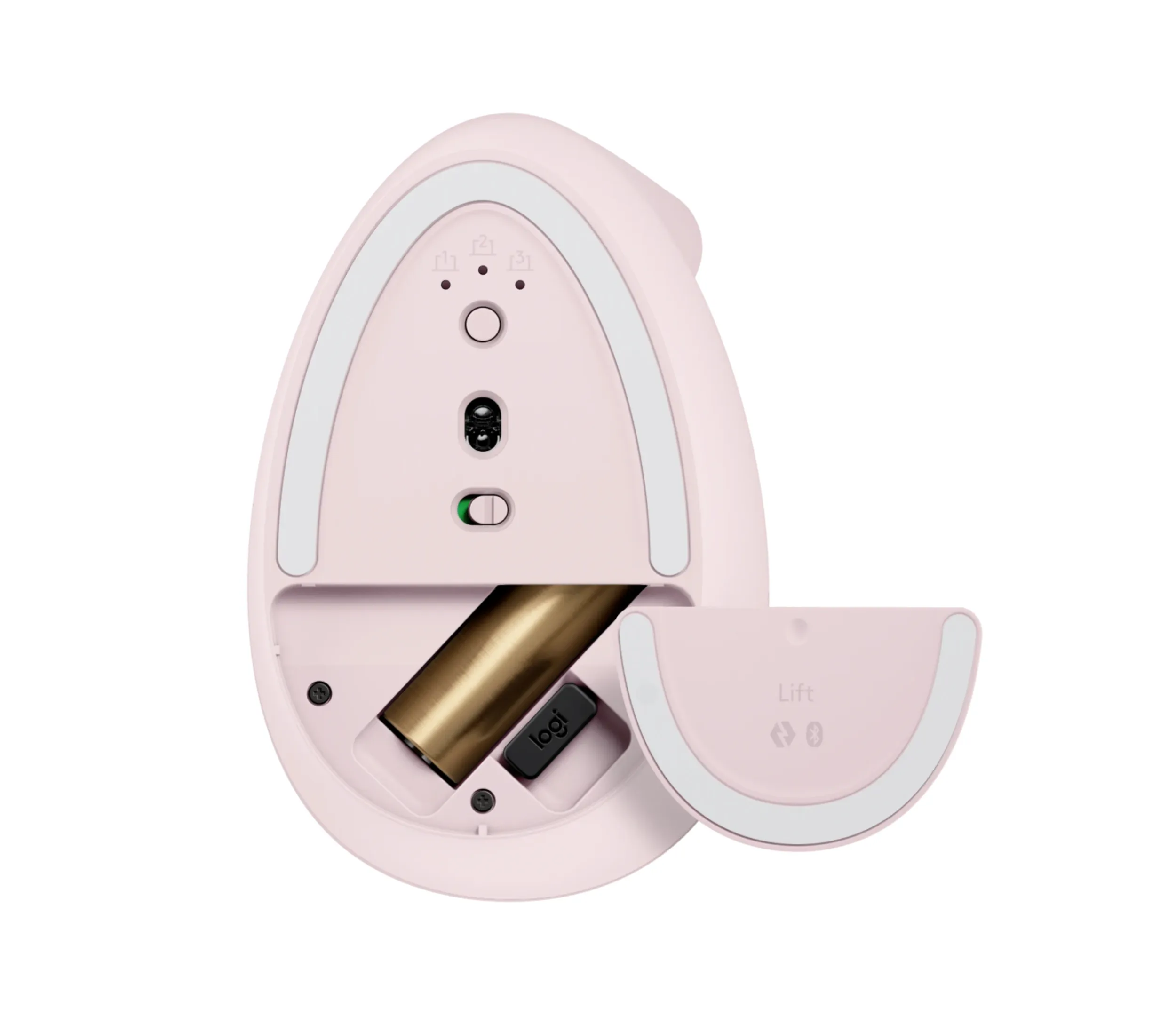 Logitech Lift - vertikal tr&aring;dl&ouml;s mus, pink