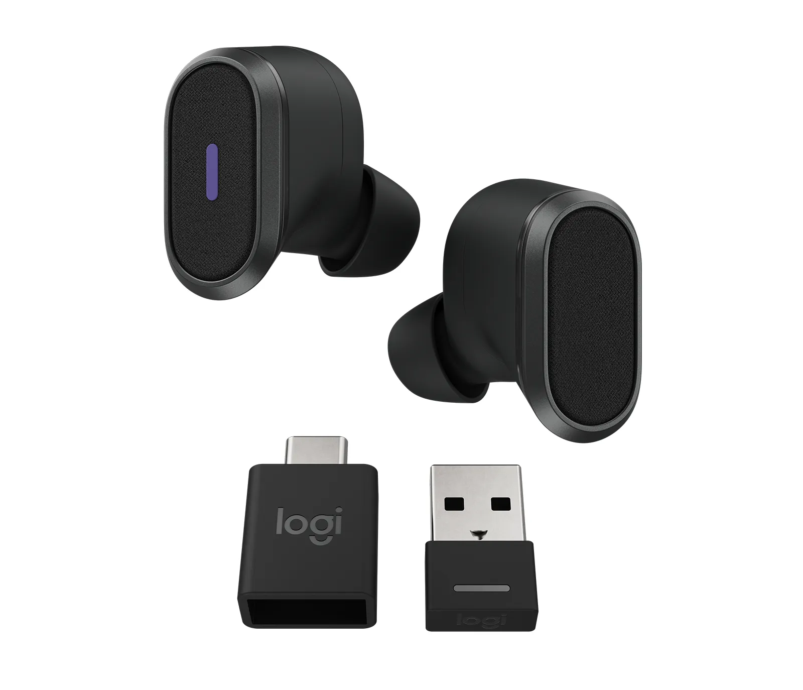 Logitech Zone True Wireless -langattomat nappikuulokkeet, grafiitti