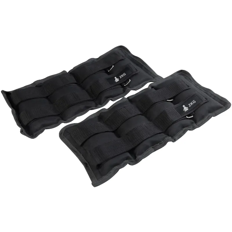FITPADDY DuoFlex justerbara ankel- och handledsvikter 2 x 2 kg svart