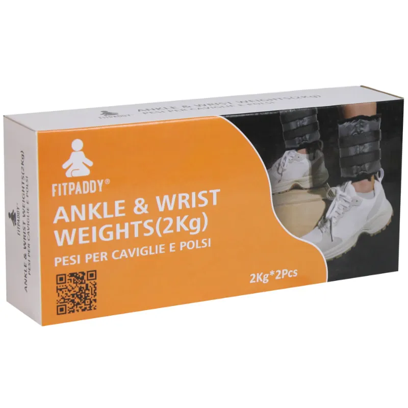 FITPADDY DuoFlex justerbara ankel- och handledsvikter 2 x 2 kg svart