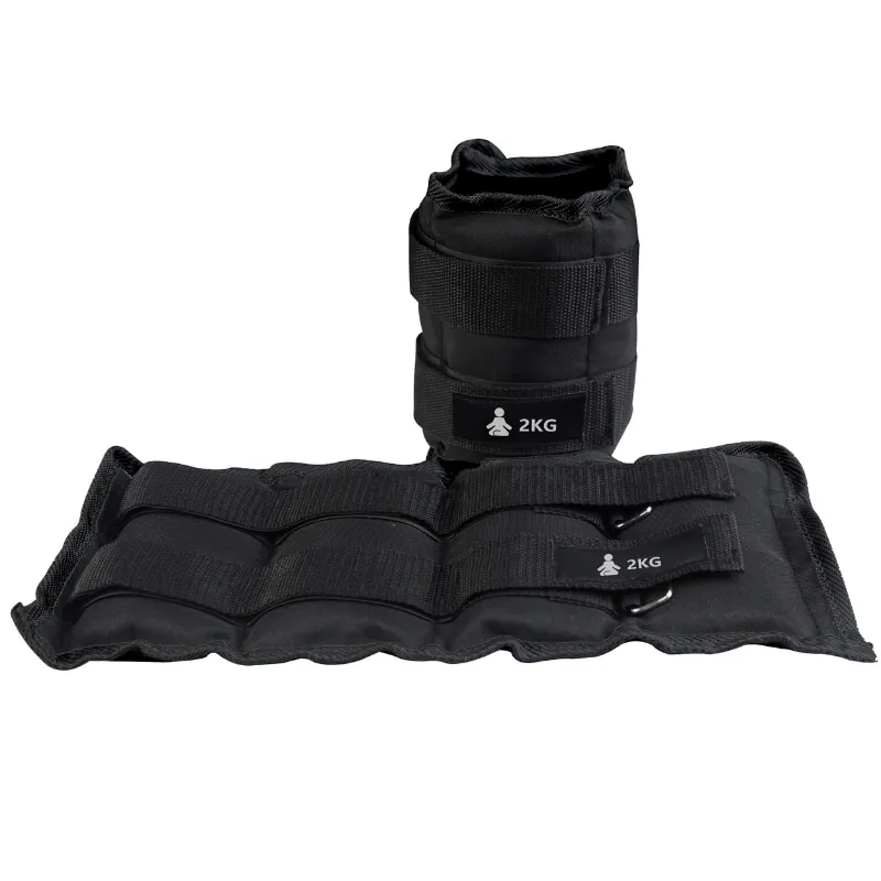 FITPADDY DuoFlex justerbara ankel- och handledsvikter 2 x 2 kg svart