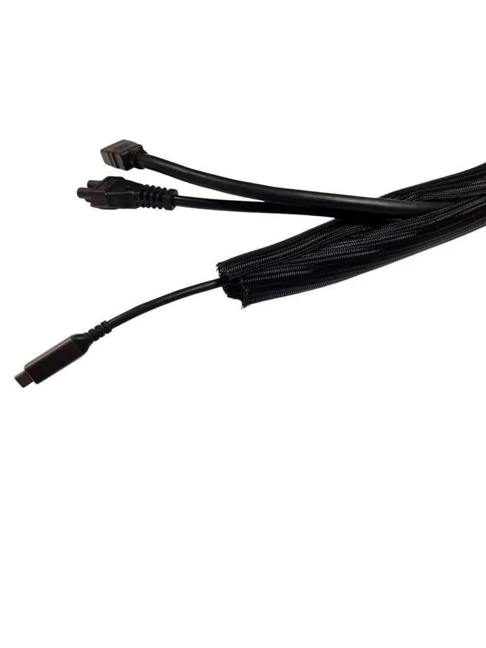 MicroConnect Self-Wrap Cable Sleeve, 40 mm Diameter, 50 m Roll, Black